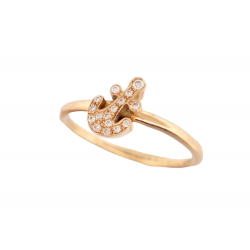 NEUF BAGUE KATE MOSS POUR FRED ANCRE TAILLE 50 EN OR ROSE 18K & DIAMANTS RING