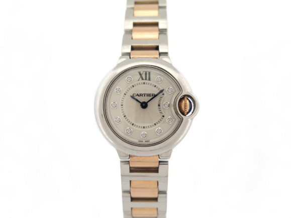 montre cartier ballon bleu 28 mm diamants or 18k