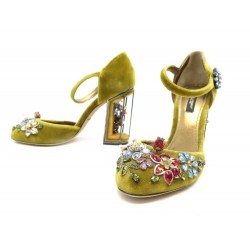 NEUF CHAUSSURES DOLCE & GABBANA C1877AF1821 DECOLLETE CAGE 38 SHOES 2690€