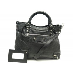 SAC A MAIN BALENCIAGA GIANT 12 VELO 282010 BANDOULIERE CUIR NOIR HAND BAG 1850€