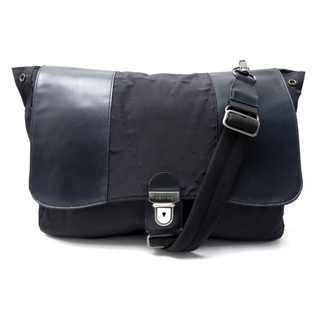 SAC SACOCHE BESACE CELINE EN TOILE & CUIR NOIR BANDOULIERE CROSSBODY BAG 590€