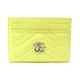 NEUF PORTE CARTES GUCCI MARMONT GG 443127 EN CUIR JAUNE NEW CARD HOLDER 250€