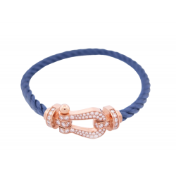 NEUF BRACELET FRED FORCE 10 GM OB0049 OR ROSE & DIAMANTS 0.9CT + 1 CABLE 9540€