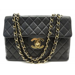 SAC A MAIN CHANEL TIMELESS JUMBO CUIR MATELASSE NOIR BANDOULIERE HAND BAG 9700€