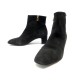 CHAUSSURES HERMES BOTTINES A TALONS 40 DAIM NOIR + BOITE BLACK DEER BOOTS 1400€