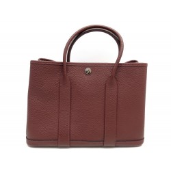 NEUF SAC A MAIN HERMES GARDEN PARTY 30 CABAS CUIR BORDEAUX TOTE HAND BAG 3335€