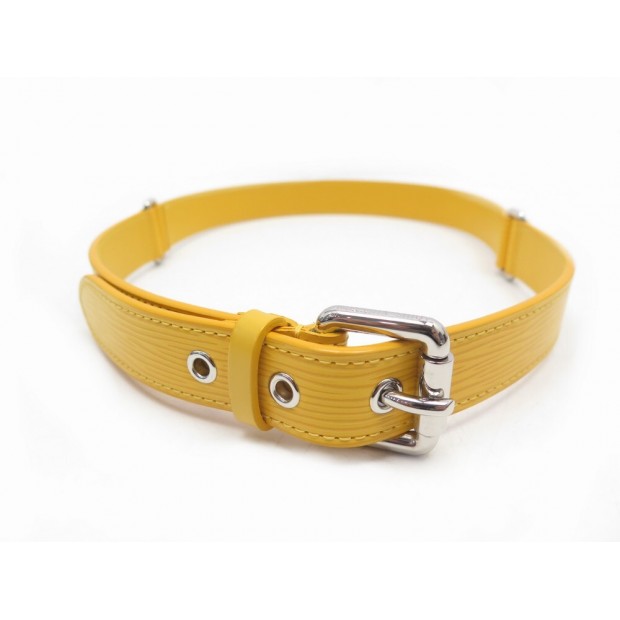 NEUF CEINTURE LOUIS VUITTON TRIO CUIR EPI JAUNE M9531 TAILLE 75 BOITE BELT 515€