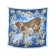 FOULARD CARTIER BIJOUX ANIMAUX PANTHERE CARRE 90 EN SOIE + BOITE SILK SCARF 410€