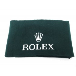 PLAID CHALE MONTRE ROLEX EN LAINE & SOIE VERTE 87X190 CM GREEN WOOL & SILK SHAWL