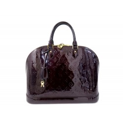 SAC A MAIN LOUIS VUITTON ALMA GM EN CUIR MONOGRAM VERNIS AMARANTE HAND BAG 2900€