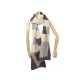 NEUF ECHARPE LOUIS VUITTON EN CACHEMIRE MARRON BEIGE ET GRIS NEW SCARF 490€