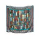 NEUF FOULARD HERMES COLLIERS DE CHIENS JAMIN CARRE 90 SOIE BOITE SILK SCARF 460€