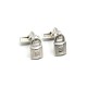 BOUTONS DE MANCHETTES HERMES CADENAS EN ARGENT MASSIF 925 SILVER CUFFLINKS 515€