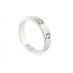 BAGUE CARTIER LOVE 1 DIAMANT 0.02CT OR BLANC 18K T 54 B4050500 GOLD RING 2560€