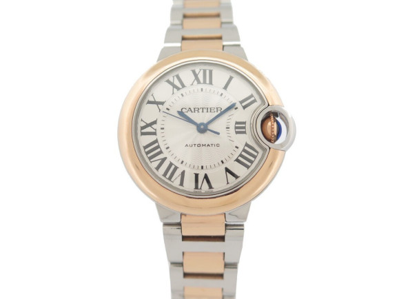 montre cartier ballon bleu w2bb0032 33mm acier or