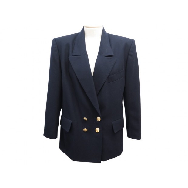 NEUF VESTE HERMES BLAZER EN LAINE BLEU MARINE L 42 NAVY WOOL JACKET NEW 2500€