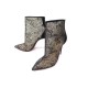 NEUF BOTTINES CHRISTIAN LOUBOUTIN DENTELLE EN MESH ET DAIM 38.5 BOOTS LACE 1050€