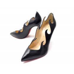 NEUF CHAUSSURES CHRISTIAN LOUBOUTIN OLAVAGUE 39 ESCARPINS CUIR NOIR SHOES 755€