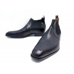 CHAUSSURES JM WESTON 457 INFORMEL BOTTINES 9.5E 43.5 EN CUIR NOIR LOW BOOTS 830€