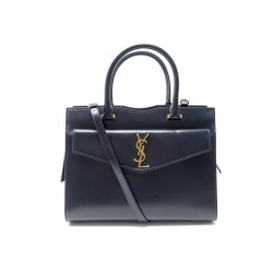 NEUF SAC A MAIN SAINT LAURENT UPTOWN MEDIUM 557653 CUIR BLEU POCHETTE BAG 2350€