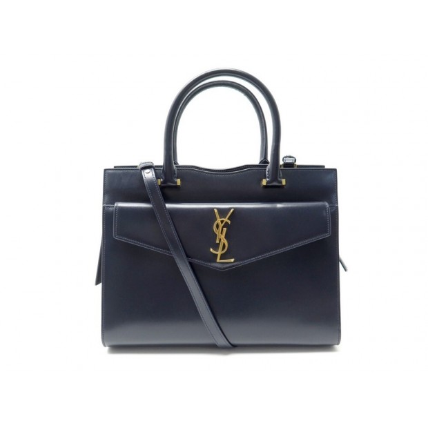 NEUF SAC A MAIN SAINT LAURENT UPTOWN MEDIUM 557653 CUIR BLEU POCHETTE BAG 2350€