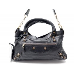 SAC A MAIN BALENCIAGA CITY GIANT 240577 CUIR NOIR CABAS LEATHER HAND BAG 2500€