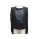 NEUF VESTE CHANEL P51026 T38 M TWEED DE COTON & DENTELLES NOIRE NEW JACKET 6300€