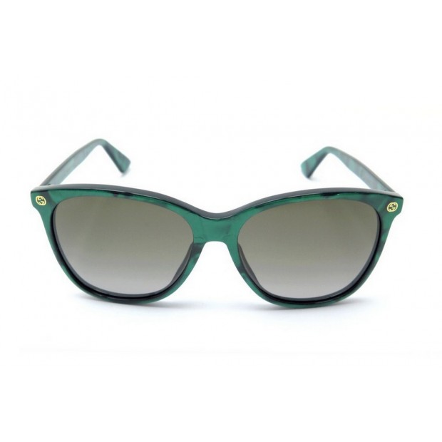 NEUF LUNETTES DE SOLEIL GUCCI GG0024S PLASTIQUE VERT + ETUI NEW SUNGLASSES 305€