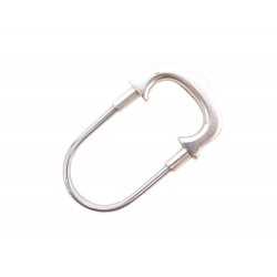 VINTAGE PORTE CLES CARTIER T1220108 DECOR C EN ARGENT 925 SILVER KEY RING