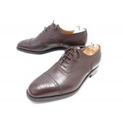 CHAUSSURES JM WESTON RICHELIEU 310 BOUT FLEURI 10G 44 LARGE CUIR NOIR SHOES 670€