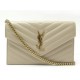 NEUF SAC A MAIN SAINT LAURENT 393953 CASSANDRE ENVELOPPE CHAIN WALLET WOC 1350€