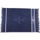 NEUF SERVIETTE DE PLAGE CHANEL AIRLINES LOGO CC 125X188CM BLEU BEACH TOWEL NEW