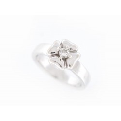 BAGUE CHANEL TREFLE DIAMANT SOLITAIRE 0.15CT EN OR BLANC T50 DIAMOND RING 4500€