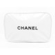 NEUF TROUSSE DE TOILETTE CHANEL BEAUTE EN VERNIS BLANC TOILETRY BEAUTY TOOLKIT