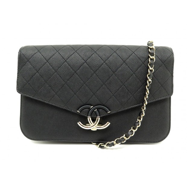 NEUF SAC A MAIN CHANEL CUBA CC FLAP CUIR CAVIAR MATELASSE BANDOULIERE BAG 7500€