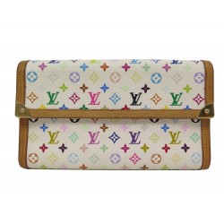 PORTEFEUILLE LOUIS VUITTON TRESOR EN TOILE MONOGRAM MULTICOLORE MURAKAMI 585€