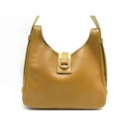 VINTAGE SAC A MAIN HERMES TSAKO EN CUIR EPSOM GOLD GRAINED LEATHER HANDBAG 2700€