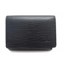 NEUF PORTE CARTES LOUIS VUITTON EN CUIR EPI NOIR BLACK LEATHER CARD HOLDER 295€