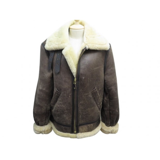 MANTEAU BLOUSON SCHOTT BOMBARDIER B3 257S EN CUIR MOUTON RETOURNE COAT 1950€