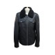 NEUF BLOUSON SCHOTT POLICE NEW YORK EN CUIR COL EN MOUTON MANTEAU JACKET 500€