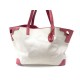 SAC A MAIN CARTIER CABAS MARCELLO EN TOILE ECRUE ET PYTHON ROUGE HAND BAG 1950€