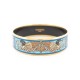 NEUF BRACELET HERMES LARGE EMAIL BLEU ET DORE NEW GOLDEN AND BLUE BANGLE 505€