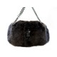 NEUF SAC A MAIN CHANEL EN FOURRURE D'ORYLAG MARRON 30 CM NEW BROWN FUR HAND BAG