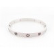 BRACELET CARTIER LOVE EN OR GRIS 18K AIGUES-MARINES SAPHIRS ROSES ET BLEUS 9800€