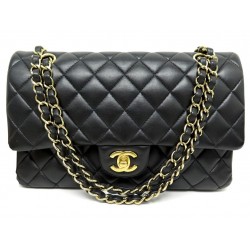 NEUF SAC A MAIN CHANEL TIMELESS CLASSIQUE A01112 CUIR MATELASSE NOIR BAG 8990€