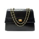 VINTAGE SAC A MAIN CHANEL TRAPEZE FERMOIR MADEMOISELLE CUIR NOIR HANDBAG 6900€