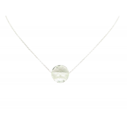 NEUF COLLIER MORGANNE BELLO FRIANDISE COUSSIN 40 CM OR BLANC QUARTZ BLANC 570€