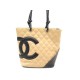 SAC A MAIN CHANEL CAMBON SHOPPING PM EN CUIR MATELASSE BEIGE HAND BAG 4700€