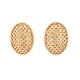 NEUF VINTAGE BOUCLES D'OREILLES DIOR CANNAGE CLIP EN METAL DORE GOLDEN EARRINGS