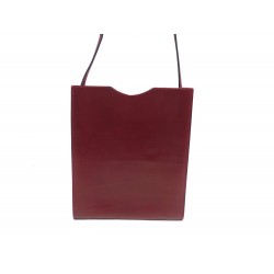 NEUF SAC A MAIN HERMES ONIMETOU EN CUIR BORDEAUX POCHETTE HAND BAG PURSE 1340€